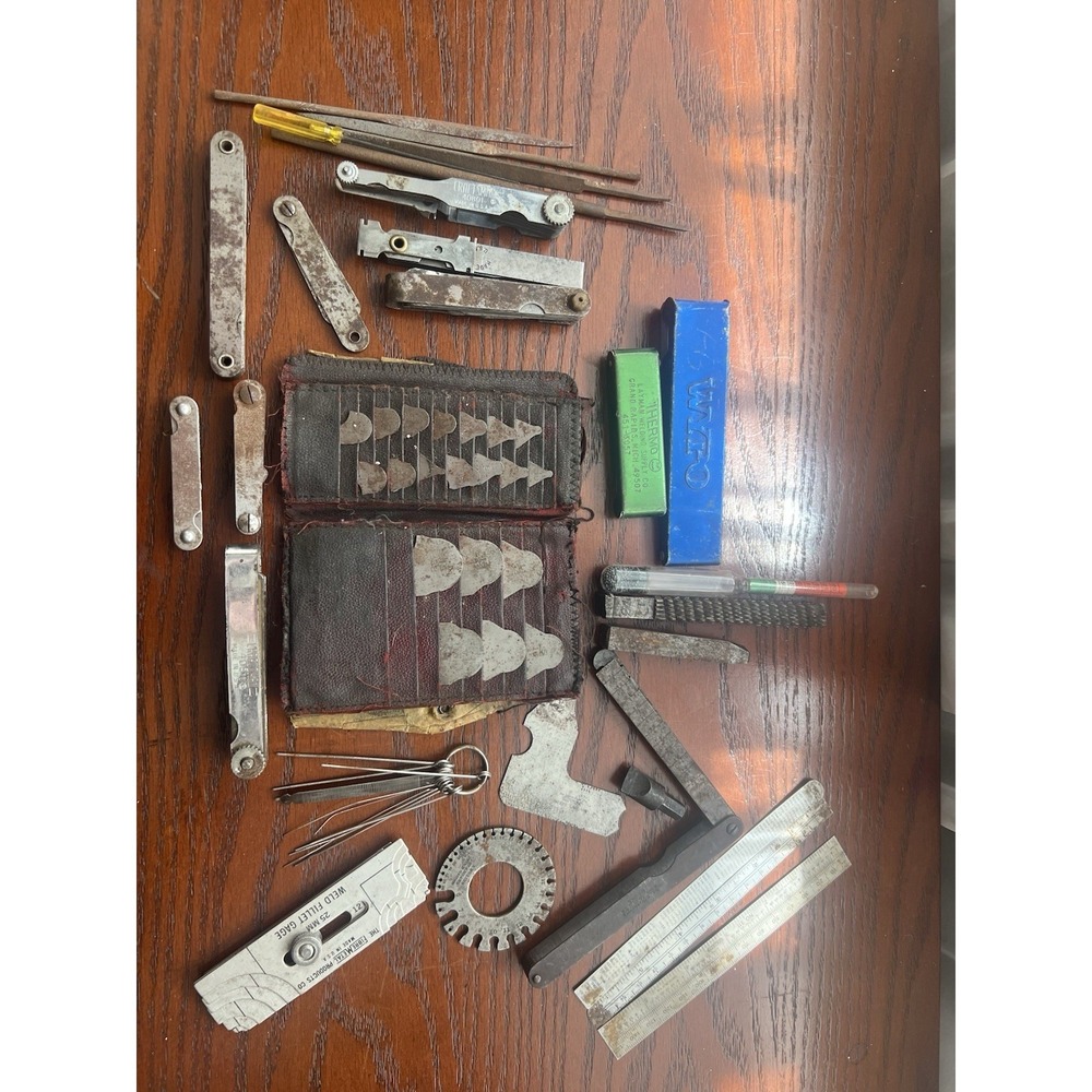 Machinist Starret Lufkin Craftsman Mixed Lot 48 Measurements Tools Read Vintage